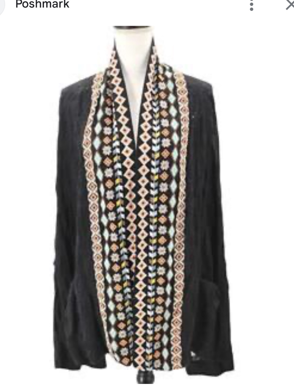Johnny Was Cenoteka Embroidered Kimono Cardigan
